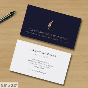 Eleganter Notar-Agent Visitenkarte