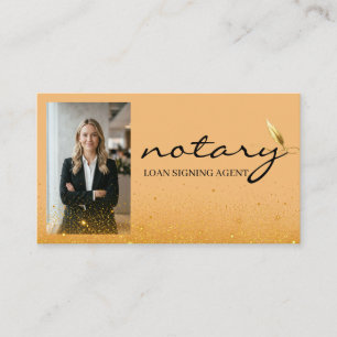 Eleganter Notar-Darlehensunterzeichnungsagent Gold Visitenkarte
