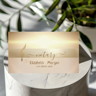 Eleganter Notarunterschriftsagent mit goldener Fed Visitenkarte