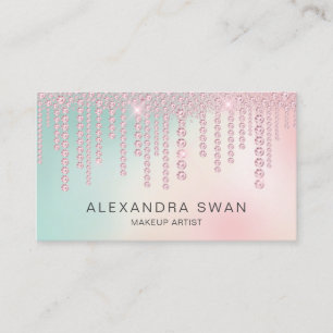 Eleganter Ober-Rosa- und Minzdiamanten Visitenkarte