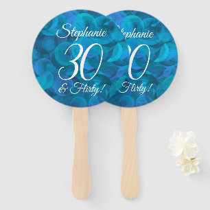 Eleganter Ocean Blue 30 und Koketter Geburtstag Fächer