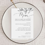 Eleganter Olivenbaum. Italienische Hochzeit in zar Menükarte<br><div class="desc">Schwarz-Weiß delikates botanisches italienisches Hochzeitsmenü mit elegantem Drehbuch und Olivenzweig. Geeignet zum Geburtstag,  Jubiläum und jedes andere Party. Bitte kontaktieren Sie mich,  wenn Sie weitere Informationen benötigen.</div>