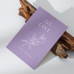 Eleganter Olivenbaum. Lila-mediterrane Hochzeit Tischnummer<br><div class="desc">Delikate botanische italienische Hochzeitsfeier mit elegantem Olivenzweig in lila,  tiefen Amethystfarben. Geeignet für mediterrane Hochzeiten.</div>