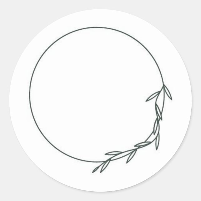 Eleganter Olivenbaum Runder Aufkleber (Vorderseite)
