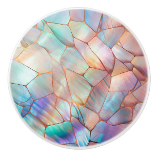 Eleganter Opal Prism Gemstone Stain Glass Look Keramikknauf