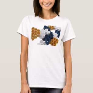 Eleganter Orange ABSTRACT ART Kunstdruck T-Shirt