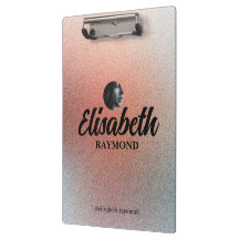 Eleganter Orange-Glitzer für Foto und Namen