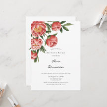Eleganter Orange Peony Painted Brunch & Bubbly