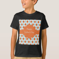 Eleganter Orange Raute Muster Vater