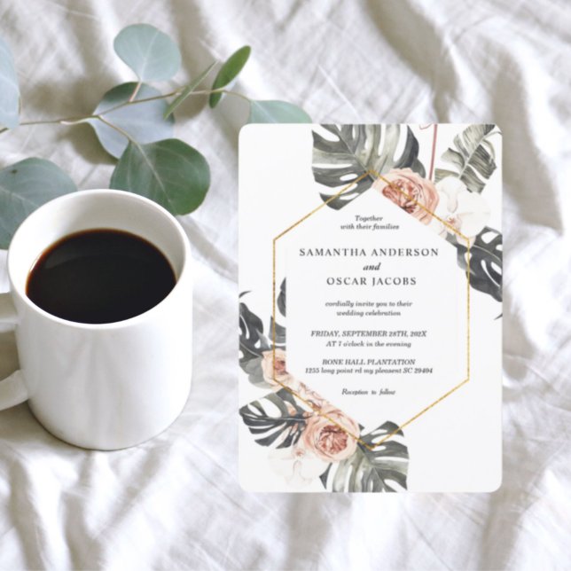 Eleganter Orchid & Rose Aquarellrahmen Einladung (Von Creator hochgeladen)