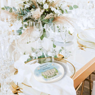 Eleganter Ort Blume taucht Hochzeit Luxus Getränkeuntersetzer