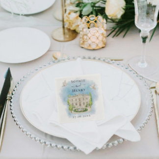 Eleganter Ort | Blume taucht Hochzeit Luxus Serviette