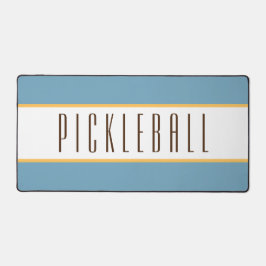 Eleganter Ozean Blau weiße Streifen PICKLEBALL Tex Schreibtischunterlage