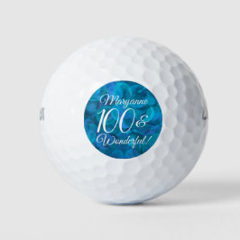 Eleganter Ozean Blue 100 und wunderbarer Geburtsta Golfball