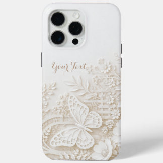 Eleganter Papercut Schmetterling mit Blumenrahmen Case-Mate iPhone Hülle