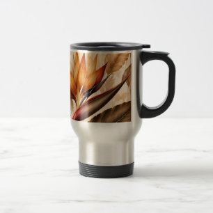 Eleganter Paradiesvogel & Ginkgo-Botanikkunst Reisebecher