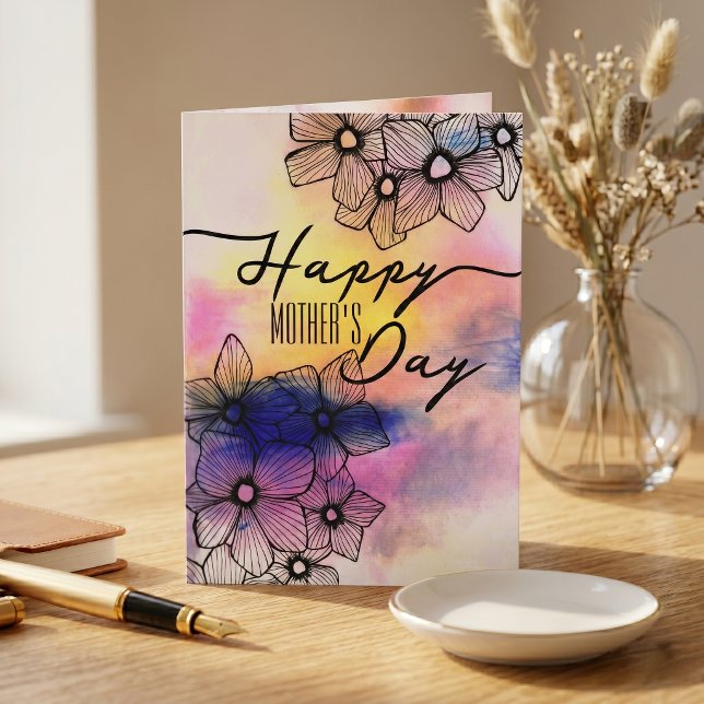 Eleganter Pastel Floral Muttertag Karte (Von Creator hochgeladen)