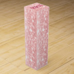 Eleganter Pastel Pink Glitzer und Glitzern Wein-Geschenkverpackung<br><div class="desc">Eleganter pastellrosa Glitzer und Glitzern.</div>