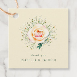Eleganter pastellfarbener Blumenkranz Geschenkanhänger