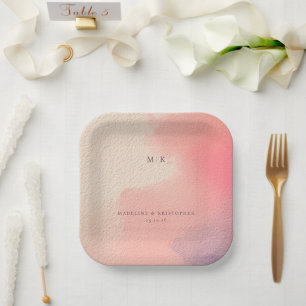 Eleganter Pastellfarbverlauf Minimalistisch Pappteller
