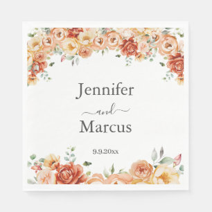 Eleganter Peach, orangefarbener Cocktail Papier Na Serviette