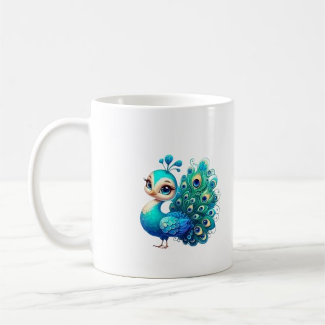 Eleganter Peacock Design Cup Kaffeetasse (Links)