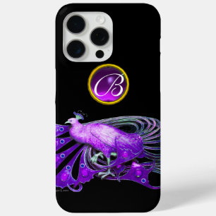 ELEGANTER PEACOCK IN LILA, AMETHYST MONOGRAMM Case-Mate iPhone HÜLLE