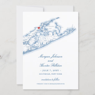 Eleganter Peconic Bay Yacht Club Hochzeit Save The Date