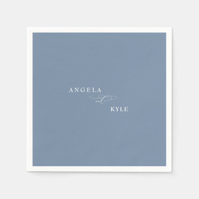 Eleganter Periwinkle Custom Cocktail Serviette (Vorderseite)