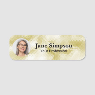 Eleganter Perlmutter-Gold-Texturname-Tag Namensschild