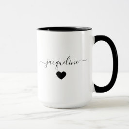Eleganter personalisierter Becher mit Namen und He Tasse