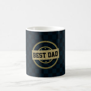 Eleganter Personalisierter Best Vater Gold Glitzer Kaffeetasse