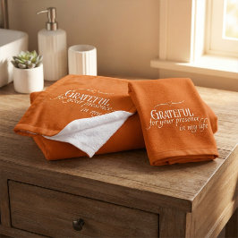 Eleganter Personalisierter, dankbarer Herbst-Ernte Badhandtuch Set