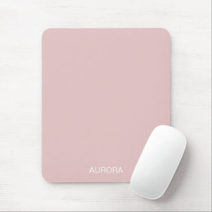 Eleganter Personalisierter Dusty Blush Name - Mousepad
