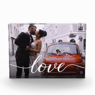 Eleganter Personalisierter Hochzeitblock "Liebe" Fotoblock