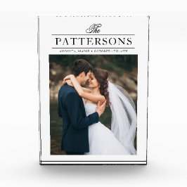 Eleganter Personalisierter Hochzeitsblock Fotoblock