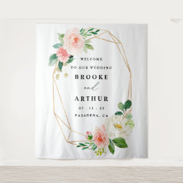 Eleganter Personalisierter Hochzeitsfotograf Wandteppich