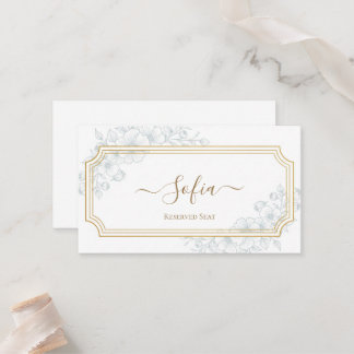 Eleganter personalisierter Hochzeitsplatzhalter Platzkarte
