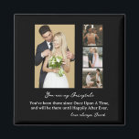 Eleganter Personalisierter Hochzeitstag FotoCollag Magnet<br><div class="desc">Eleganter Personalisierter Hochzeitstag Foto Collage Throw Kissen</div>