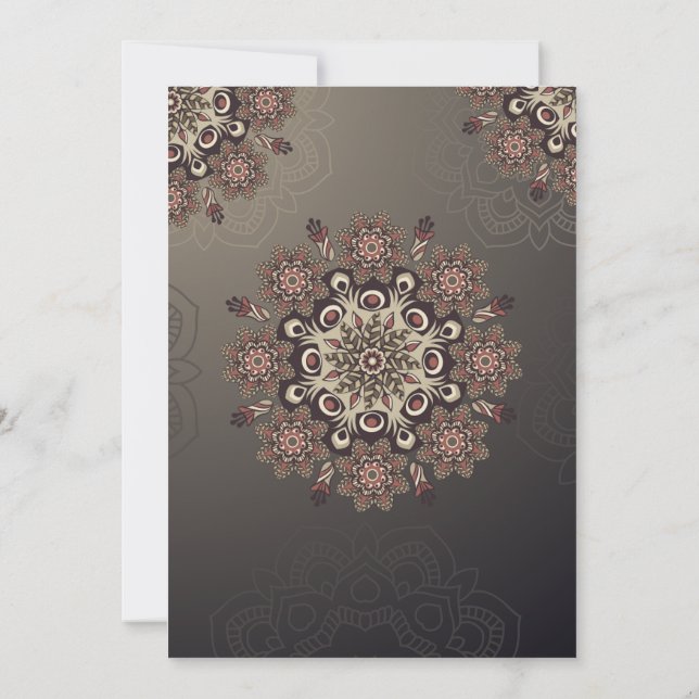 Eleganter Personalisierter indischer Einladungswag Einladung (Rückseite)