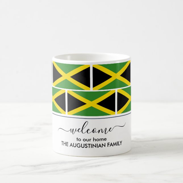 Eleganter Personalisierter JAMAICA FLAG Willkommen Kaffeetasse (Mittel)