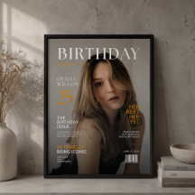 Eleganter Personalisierter Magazin-Geburtstagspost
