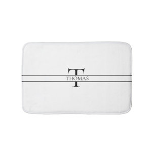 Eleganter Personalisierter Mit Monogramm Individue Badematte