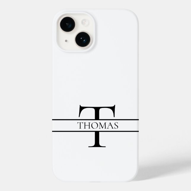 Eleganter Personalisierter Mit Monogramm Individue Case-Mate iPhone Hülle (Rückseite)