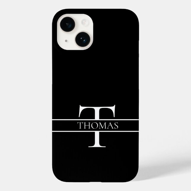 Eleganter Personalisierter Mit Monogramm Individue Case-Mate iPhone Hülle (Rückseite)