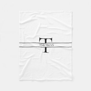 Eleganter Personalisierter Mit Monogramm Individue Fleecedecke