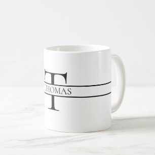 Eleganter Personalisierter Mit Monogramm Individue Kaffeetasse