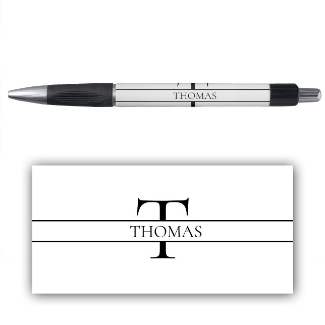 Eleganter Personalisierter Mit Monogramm Individue Kugelschreiber (Elegant Personalized Monogrammed Custom Name Pen)