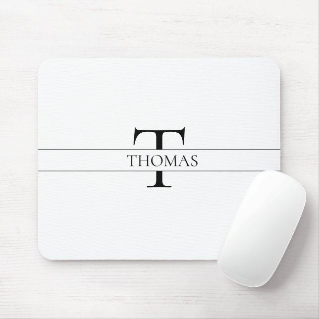 Eleganter Personalisierter Mit Monogramm Individue Mousepad (Mit Mouse)