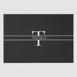 Eleganter Personalisierter Mit Monogramm Individue Seidenpapier